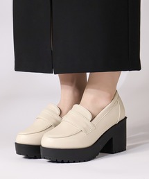 LibertyDoll/軽量厚底 7.5cmチャンキーヒールローファー(3022/3023/3038/3055/3056/3058)