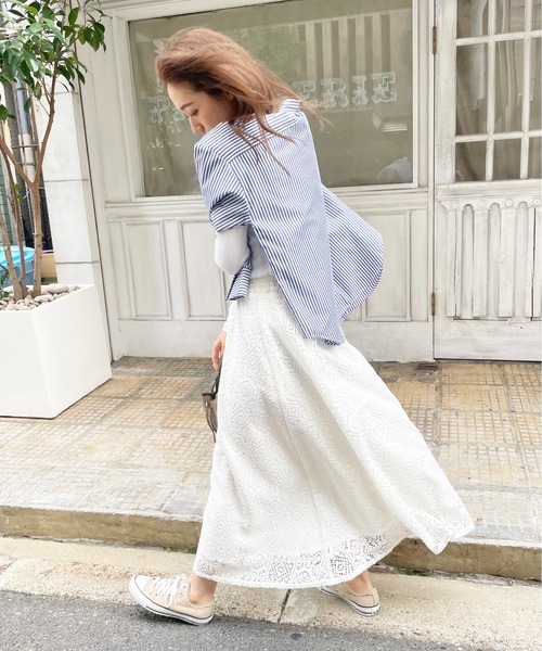 Meli rich(メリーリッチ)の「クロシェレーススカート(スカート・レディース・オフホワイト/ブラック・MEDIUM)」の18枚目の写真