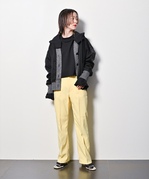 CITYSHOP（シティーショップ）の「RIB DOCKING カーディガン（カーディガン/ボレロ・レディース・ブラウン系その他/ブラック・FREE）」の3枚目の写真