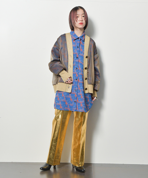 CITYSHOP（シティーショップ）の「RIB DOCKING カーディガン（カーディガン/ボレロ・レディース・ブラウン系その他/ブラック・FREE）」の10枚目の写真