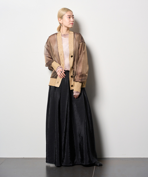 CITYSHOP（シティーショップ）の「RIB DOCKING カーディガン（カーディガン/ボレロ・レディース・ブラウン系その他/ブラック・FREE）」の11枚目の写真