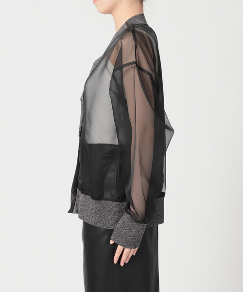 CITYSHOP（シティーショップ）の「RIB DOCKING カーディガン（カーディガン/ボレロ・レディース・ブラウン系その他/ブラック・FREE）」の13枚目の写真