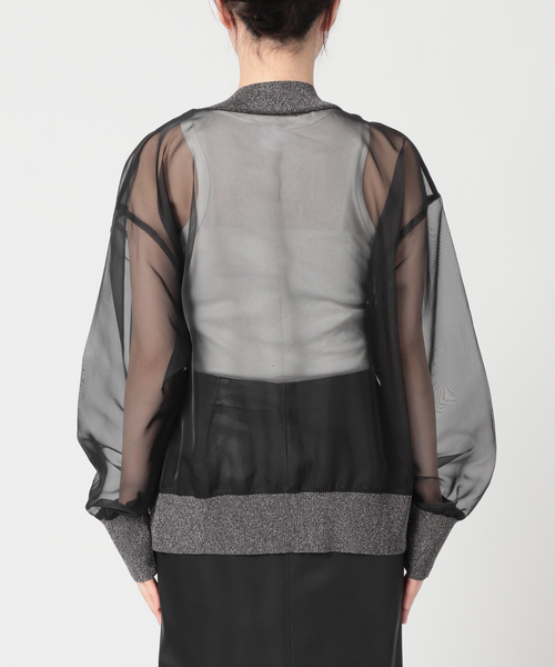 CITYSHOP（シティーショップ）の「RIB DOCKING カーディガン（カーディガン/ボレロ・レディース・ブラウン系その他/ブラック・FREE）」の14枚目の写真