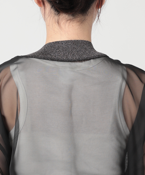 CITYSHOP（シティーショップ）の「RIB DOCKING カーディガン（カーディガン/ボレロ・レディース・ブラウン系その他/ブラック・FREE）」の16枚目の写真