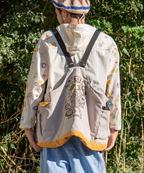 チャイハネ(チャイハネ)の「【チャイハネ】オリスカ刺繍バッグ・ベスト2WAY(トートバッグ・メンズ・ブルー/ベージュ/パープル・FREE)」の2枚目の写真