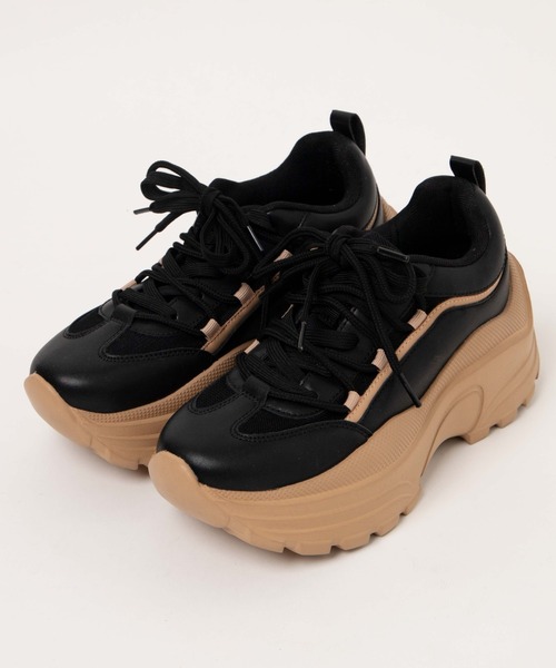 WEGO（ウィゴー）の「WEGO/ダブルシューレーススニーカー（スニーカー・レディース・ブラック/ホワイト/その他1・LARGE/MEDIUM）」の15枚目の写真