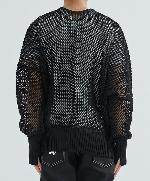 【新品未使用】SULVAM MESH ASYMMETRY KNIT sulvam＞Mesh asymmetry knit | MAKES ONLINE STORE