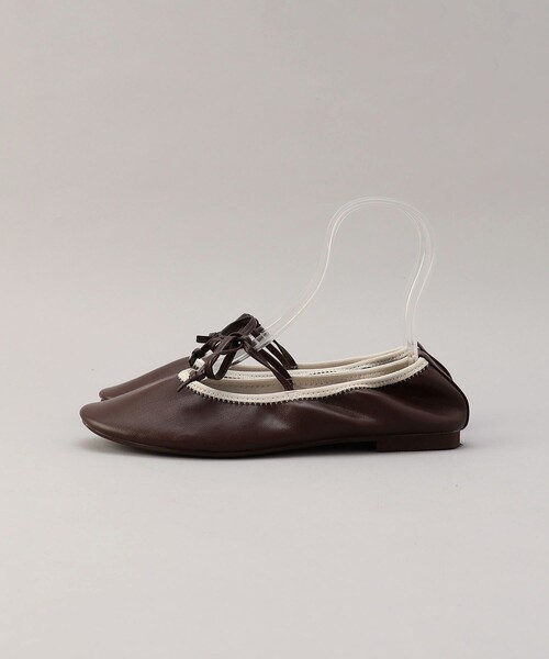 FREAK'S STORE（フリークスストア）の「ROVERETO/ロベレート リボン付バレーシューズ（バレエシューズ・レディース・ブラック/ブラウン・38/36/37）」の10枚目の写真