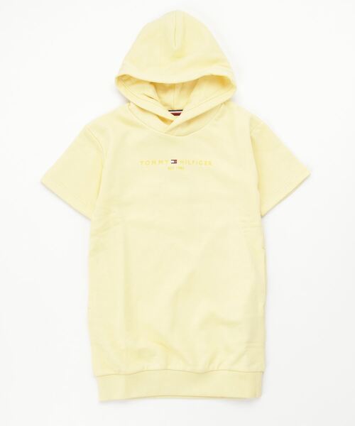 TOMMY HILFIGER(トミーヒルフィガー)の「GIRLS パーカーワンピース(ワンピース・キッズ・ライトブルー/マルチ/ライトピンク/ブルー/ライトイエロー/イエロー・80cm/90cm/100cm/110cm/120cm)」の3枚目の写真