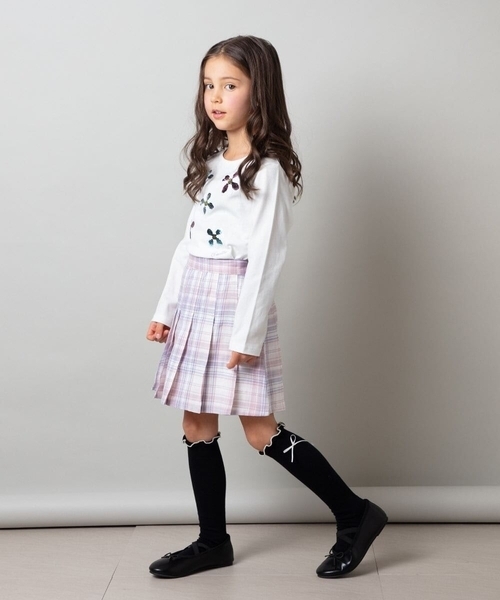 a.v.v（アーヴェヴェ）の「[KIDS]スキップバレエシューズ[WEB限定サイズ]（バレエシューズ・キッズ・ブラック/ライトブルー/シルバー・20/19/22/18/21）」の13枚目の写真