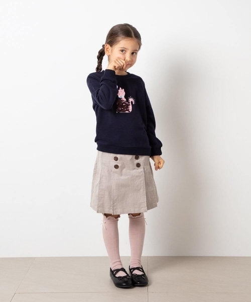 a.v.v（アーヴェヴェ）の「[KIDS]スキップバレエシューズ[WEB限定サイズ]（バレエシューズ・キッズ・ブラック/ライトブルー/シルバー・20/19/22/18/21）」の14枚目の写真