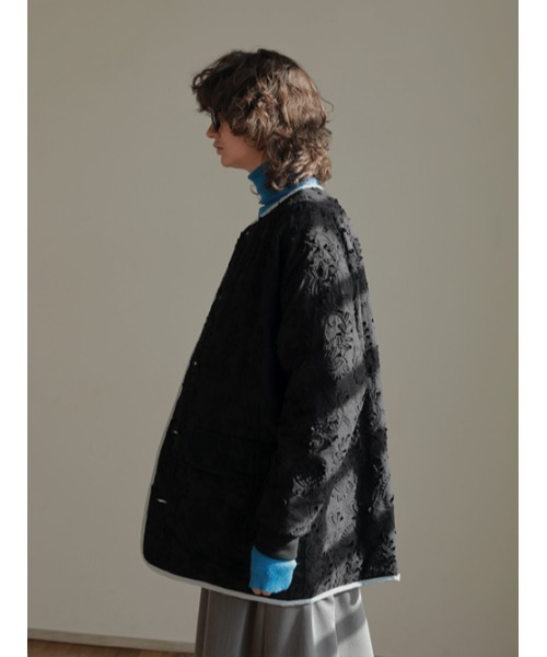 AMAIL（アマイル）の「2face sky cotton コート（ノーカラーコート 