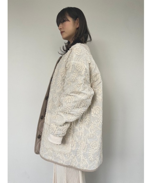 AMAIL（アマイル）の「2face sky cotton コート（ノーカラーコート 