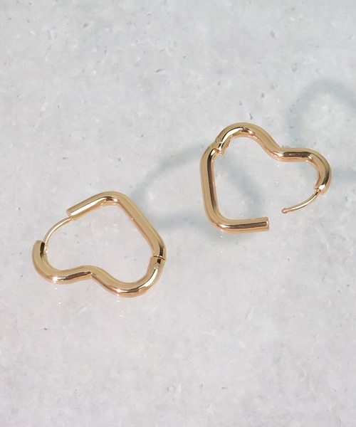 blackdia ocean ハートフープピアス（ピアス（両耳用））｜blackdia