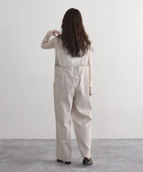 GEVACO（ゲバコ）の「【GEVACO/ゲバコ】綿麻ツイルサロペット（サロペット/オーバーオール・レディース・ベージュ/ブラック・36/38）」の9枚目の写真