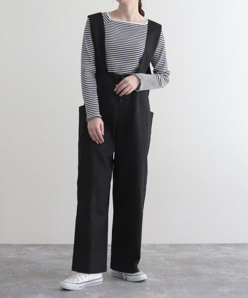 GEVACO（ゲバコ）の「【GEVACO/ゲバコ】綿麻ツイルサロペット（サロペット/オーバーオール・レディース・ベージュ/ブラック・36/38）」の11枚目の写真