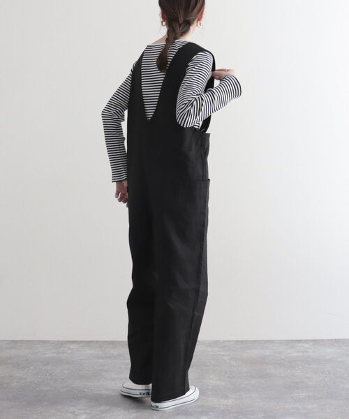 GEVACO（ゲバコ）の「【GEVACO/ゲバコ】綿麻ツイルサロペット（サロペット/オーバーオール・レディース・ベージュ/ブラック・36/38）」の14枚目の写真