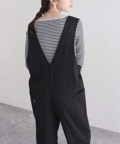 GEVACO（ゲバコ）の「【GEVACO/ゲバコ】綿麻ツイルサロペット（サロペット/オーバーオール・レディース・ベージュ/ブラック・36/38）」の18枚目の写真