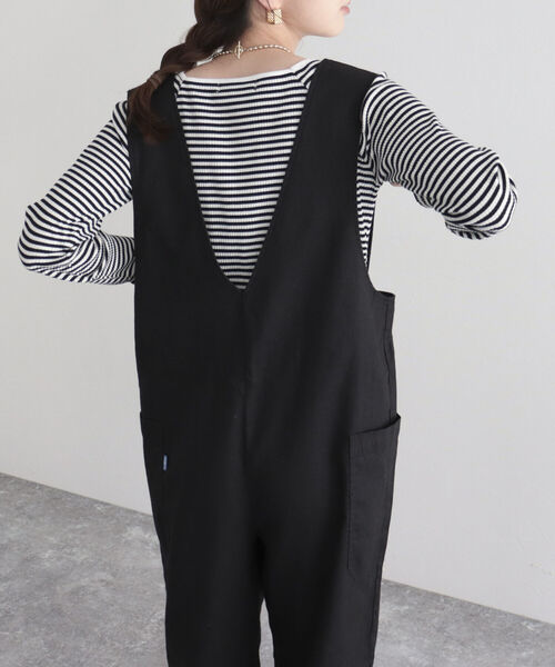 GEVACO（ゲバコ）の「【GEVACO/ゲバコ】綿麻ツイルサロペット（サロペット/オーバーオール・レディース・ベージュ/ブラック・36/38）」の19枚目の写真