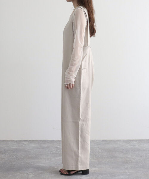 GEVACO（ゲバコ）の「【GEVACO/ゲバコ】綿麻ツイルサロペット（サロペット/オーバーオール・レディース・ベージュ/ブラック・36/38）」の22枚目の写真