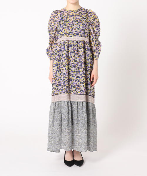 IENA LA BOUCLE プリントパッチワークワンピース IENA LA BOUCLE