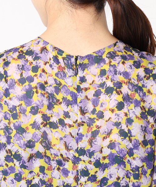 IENA LA BOUCLE プリントパッチワークワンピース IENA LA BOUCLE プリントパッチワークワンピース