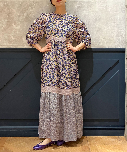 IENA LA BOUCLE プリントパッチワークワンピース IENA LA BOUCLE（イエナラブークル）の「IENA LA BOUCLE