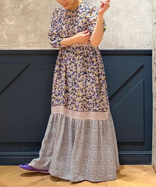 IENA LA BOUCLE プリントパッチワークワンピース IENA LA BOUCLE（イエナラブークル）の「IENA LA BOUCLE