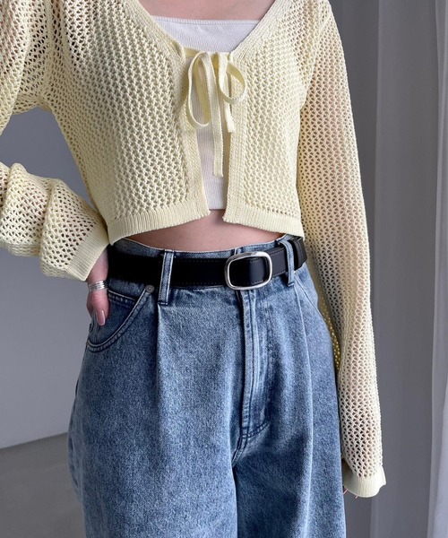 Heather（ヘザー）の「スクエアバックルベルト　189674（ベルト・レディース・ブラウン/ブラック・ONE SIZE）」の2枚目の写真