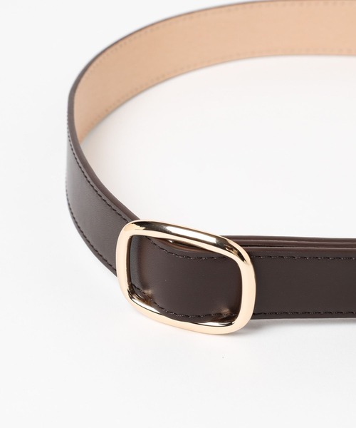 Heather（ヘザー）の「スクエアバックルベルト　189674（ベルト・レディース・ブラウン/ブラック・ONE SIZE）」の15枚目の写真