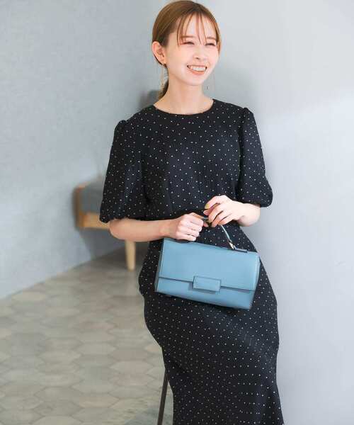URBAN RESEARCH ROSSO WOMEN(アーバンリサーチ ロッソ)の「パフスリーブワンピース(ワンピース・レディース・グリーン/ドット・FREE)」の2枚目の写真