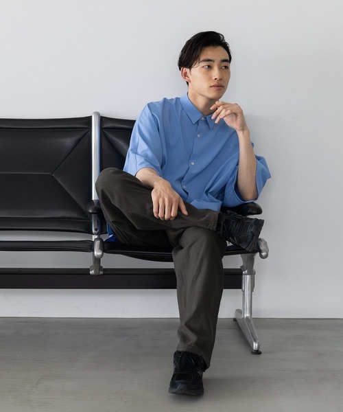 LOWRYS FARM（ローリーズファーム）の「ＲＥＦＬＡＸウェザードルマンシャツ　178271（シャツ/ブラウス・メンズ・ホワイト/ネイビー/サックスブルー/ブルー/ダークブルー・MEDIUM/LARGE）」の12枚目の写真