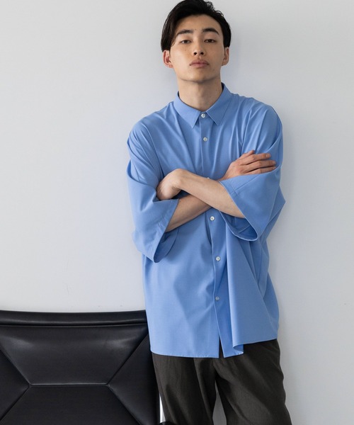 LOWRYS FARM（ローリーズファーム）の「ＲＥＦＬＡＸウェザードルマンシャツ　178271（シャツ/ブラウス・メンズ・ホワイト/ネイビー/サックスブルー/ブルー/ダークブルー・MEDIUM/LARGE）」の11枚目の写真