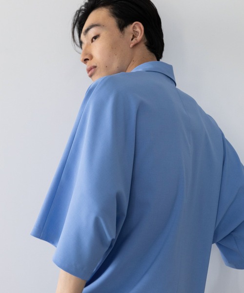 LOWRYS FARM（ローリーズファーム）の「ＲＥＦＬＡＸウェザードルマンシャツ　178271（シャツ/ブラウス・メンズ・ホワイト/ネイビー/サックスブルー/ブルー/ダークブルー・MEDIUM/LARGE）」の9枚目の写真