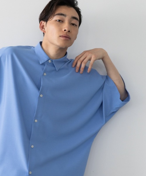 LOWRYS FARM（ローリーズファーム）の「ＲＥＦＬＡＸウェザードルマンシャツ　178271（シャツ/ブラウス・メンズ・ホワイト/ネイビー/サックスブルー/ブルー/ダークブルー・MEDIUM/LARGE）」の8枚目の写真