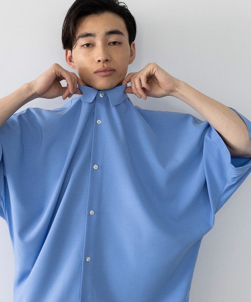 LOWRYS FARM（ローリーズファーム）の「ＲＥＦＬＡＸウェザードルマンシャツ　178271（シャツ/ブラウス・メンズ・ホワイト/ネイビー/サックスブルー/ブルー/ダークブルー・MEDIUM/LARGE）」の7枚目の写真