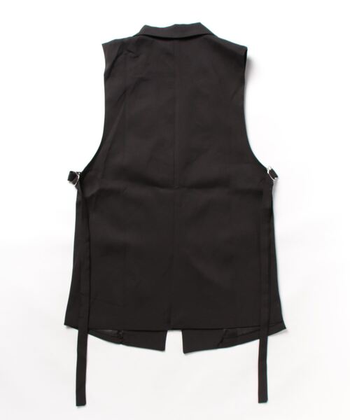 SpRay(スプレイ)の「サイドベルトテーラードジレ(ベスト・レディース・ブラック/グレイッシュベージュ/オフホワイト・FREE)」の4枚目の写真