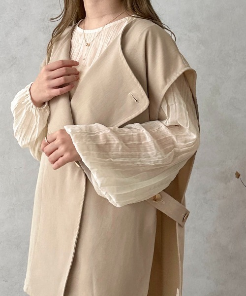 apres jour clair(アプレジュールクレア)の「【apres jour clair】クリンクルシアートップス【ZOZOTOWN限定アイテム】(シャツ/ブラウス・レディース・アイボリー/ピンクベージュ/ベージュ・フリー/X-LARGE)」の22枚目の写真