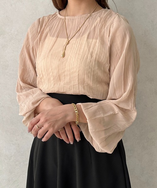 apres jour clair(アプレジュールクレア)の「【apres jour clair】クリンクルシアートップス【ZOZOTOWN限定アイテム】(シャツ/ブラウス・レディース・アイボリー/ピンクベージュ/ベージュ・フリー/X-LARGE)」の17枚目の写真