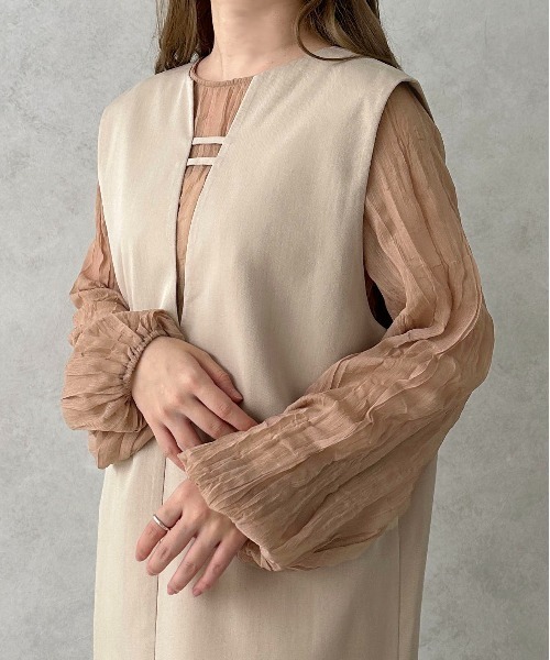 apres jour clair(アプレジュールクレア)の「【apres jour clair】クリンクルシアートップス【ZOZOTOWN限定アイテム】(シャツ/ブラウス・レディース・アイボリー/ピンクベージュ/ベージュ・フリー/X-LARGE)」の15枚目の写真