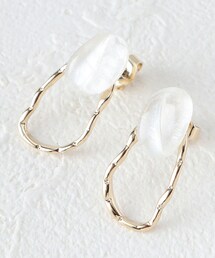 OPAQUE.CLIP | 樹脂×メタルしずくピアス(ピアス（両耳用）)