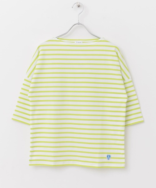 ORCIVAL(オーシバル)の「ORCIVAL BOATNECK HALF-SLEEVE PULLOVER(Tシャツ/カットソー・レディース・ブルー系その他/ピンク系その他/イエロー系その他/ベージュ系その他・1)」の4枚目の写真
