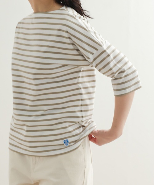 ORCIVAL(オーシバル)の「ORCIVAL BOATNECK HALF-SLEEVE PULLOVER(Tシャツ/カットソー・レディース・ブルー系その他/ピンク系その他/イエロー系その他/ベージュ系その他・1)」の17枚目の写真