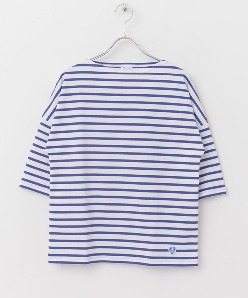ORCIVAL(オーシバル)の「ORCIVAL BOATNECK HALF-SLEEVE PULLOVER(Tシャツ/カットソー・レディース・ブルー系その他/ピンク系その他/イエロー系その他/ベージュ系その他・1)」の7枚目の写真