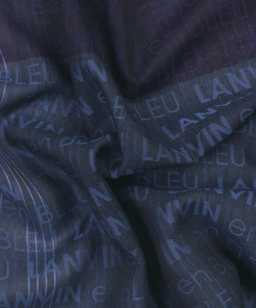 LANVIN en Bleu（ランバンオンブルー）の「総柄ハンカチ ロゴ（ハンカチ/ハンドタオル・メンズ・ネイビー/グリーン/ブルー・FREE）」の5枚目の写真