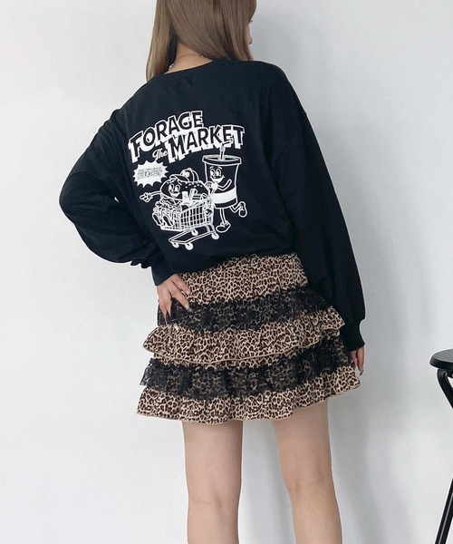 AS KNOW AS plus(アズノゥアズプラス)の「○ジャンクフード 発泡プリントロンT(Tシャツ/カットソー・レディース・オフホワイト/ブラック/オートミール/グリーン/ホワイト系2/ブラック系2/アイボリー系2/ネイビー系2/ホワイト系3/ブラック系3/ベージュ系3/ネイビー系3/ホワイト系4/ブラック系4/ベージュ系4/グリーン系4/スミクロ/ホワイト系5/ブラック系5/ブルー系5・FREE)」の11枚目の写真