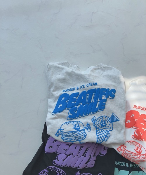 AS KNOW AS plus(アズノゥアズプラス)の「○ジャンクフード 発泡プリントロンT(Tシャツ/カットソー・レディース・オフホワイト/ブラック/オートミール/グリーン/ホワイト系2/ブラック系2/アイボリー系2/ネイビー系2/ホワイト系3/ブラック系3/ベージュ系3/ネイビー系3/ホワイト系4/ブラック系4/ベージュ系4/グリーン系4/スミクロ/ホワイト系5/ブラック系5/ブルー系5・FREE)」の15枚目の写真