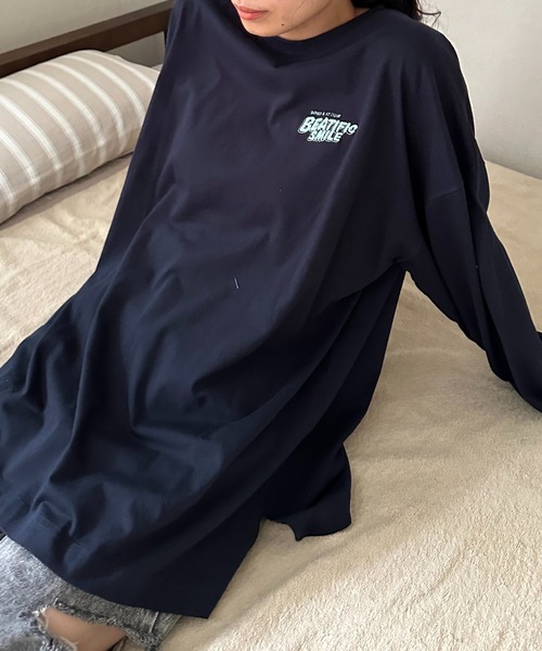 AS KNOW AS plus(アズノゥアズプラス)の「○ジャンクフード 発泡プリントロンT(Tシャツ/カットソー・レディース・オフホワイト/ブラック/オートミール/グリーン/ホワイト系2/ブラック系2/アイボリー系2/ネイビー系2/ホワイト系3/ブラック系3/ベージュ系3/ネイビー系3/ホワイト系4/ブラック系4/ベージュ系4/グリーン系4/スミクロ/ホワイト系5/ブラック系5/ブルー系5・FREE)」の18枚目の写真