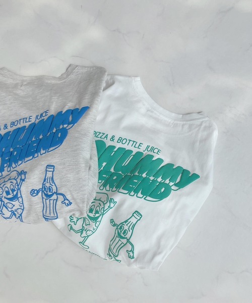 AS KNOW AS plus(アズノゥアズプラス)の「○ジャンクフード 発泡プリントロンT(Tシャツ/カットソー・レディース・オフホワイト/ブラック/オートミール/グリーン/ホワイト系2/ブラック系2/アイボリー系2/ネイビー系2/ホワイト系3/ブラック系3/ベージュ系3/ネイビー系3/ホワイト系4/ブラック系4/ベージュ系4/グリーン系4/スミクロ/ホワイト系5/ブラック系5/ブルー系5・FREE)」の2枚目の写真