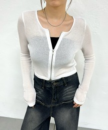 ファスナーデザイントップス